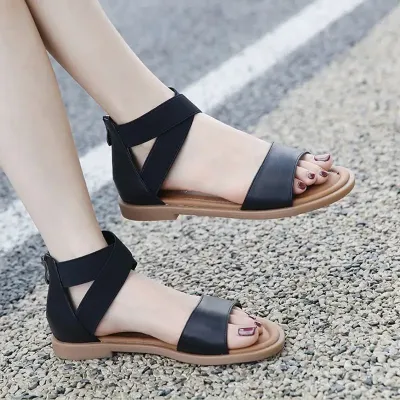 BOHEMIAN RHINESTONE SOFT BOTTOM HEEL SANDALS